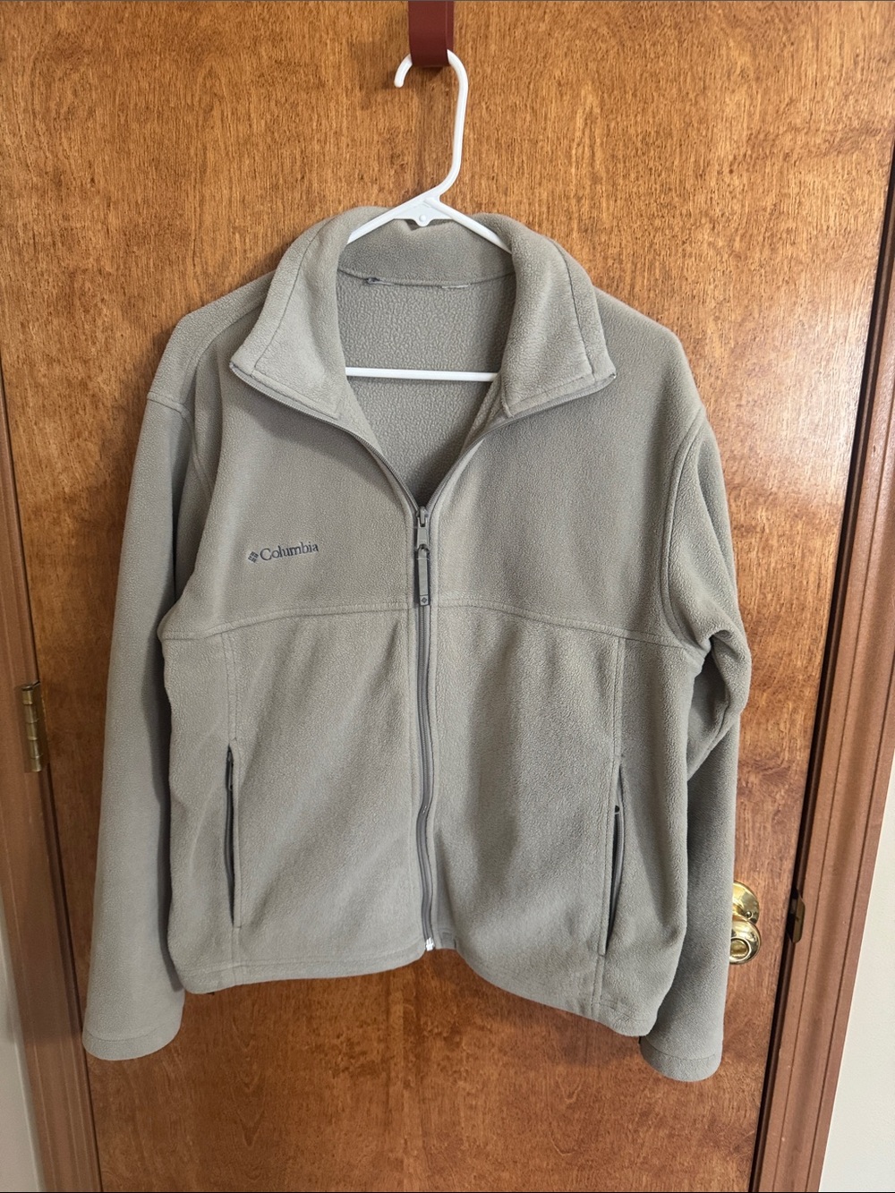 Columbia women’s  Light Taupe Full-Zip Fleece Jacket